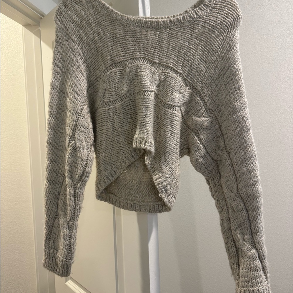 Cozy Gray Knit Sweater